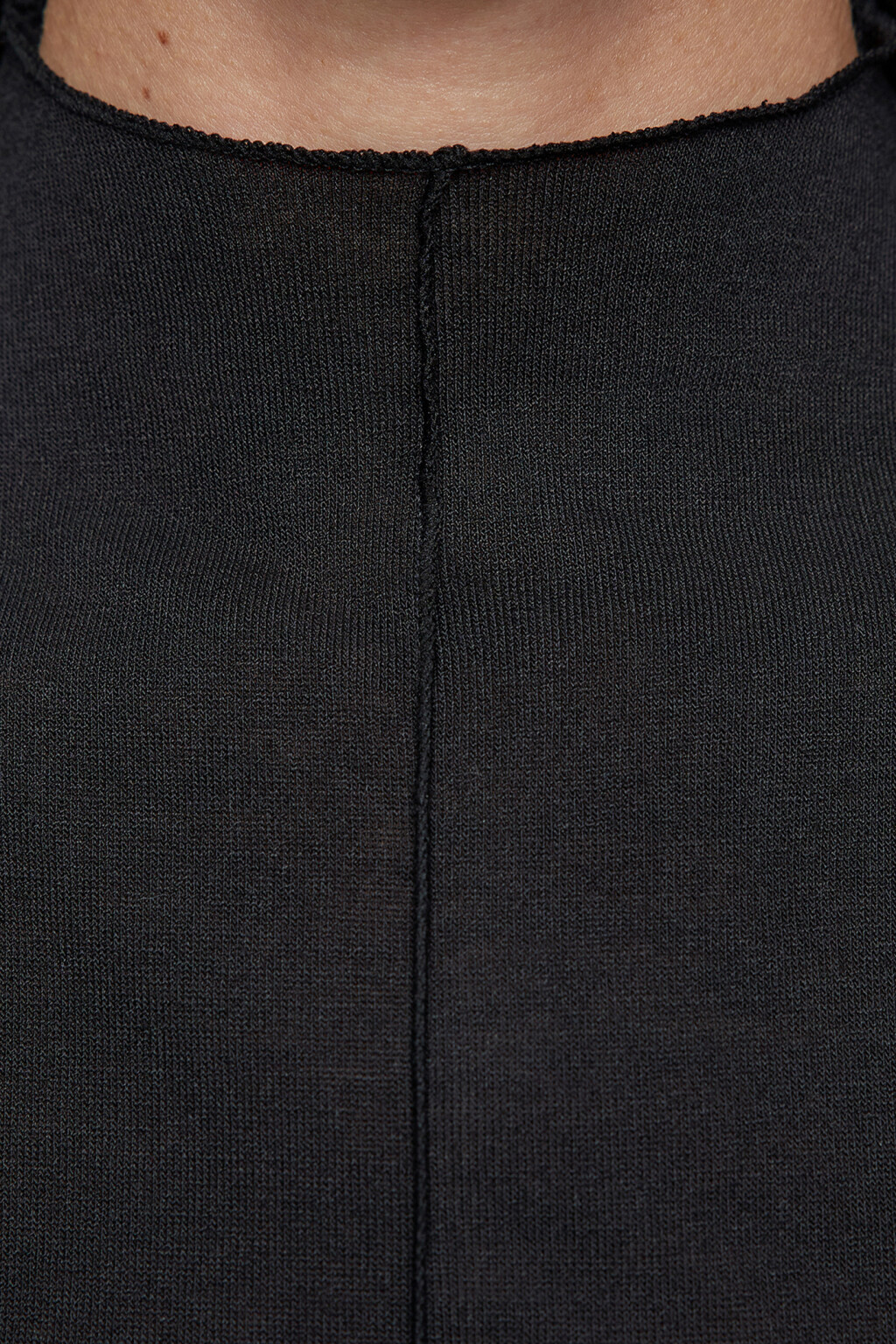 Топ-блузка без рукавов облегающий с воротником-стойкой - цвет черный - 5