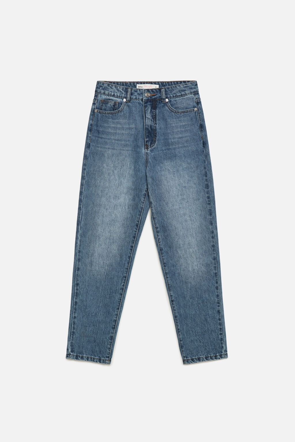 Джинсы mom's классические с высокой посадкой - цвет голубой - 7