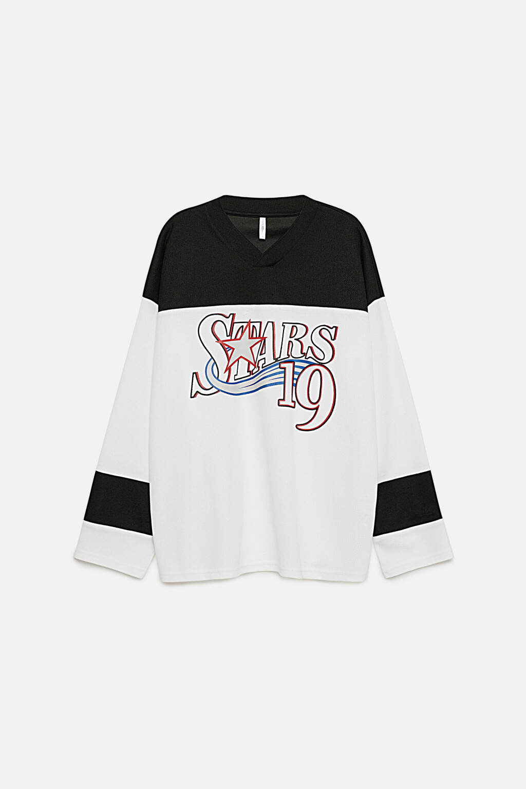 Лонгслив oversize с принтом в хоккейном стиле - цвет черный - 9