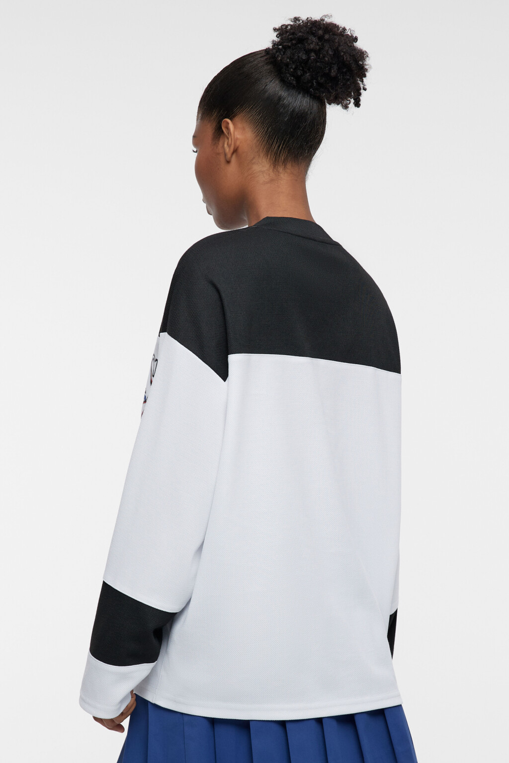 Лонгслив oversize с принтом в хоккейном стиле - цвет черный - 4