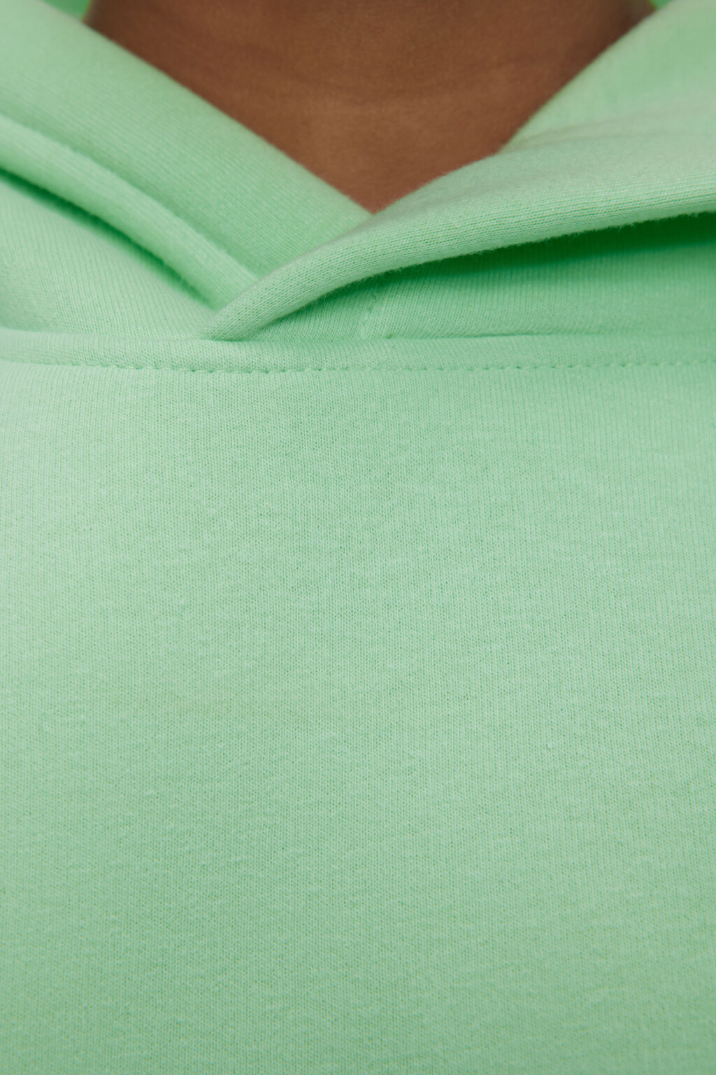 Худи oversize хлопковая утепленная с принтом - цвет зеленый - 5