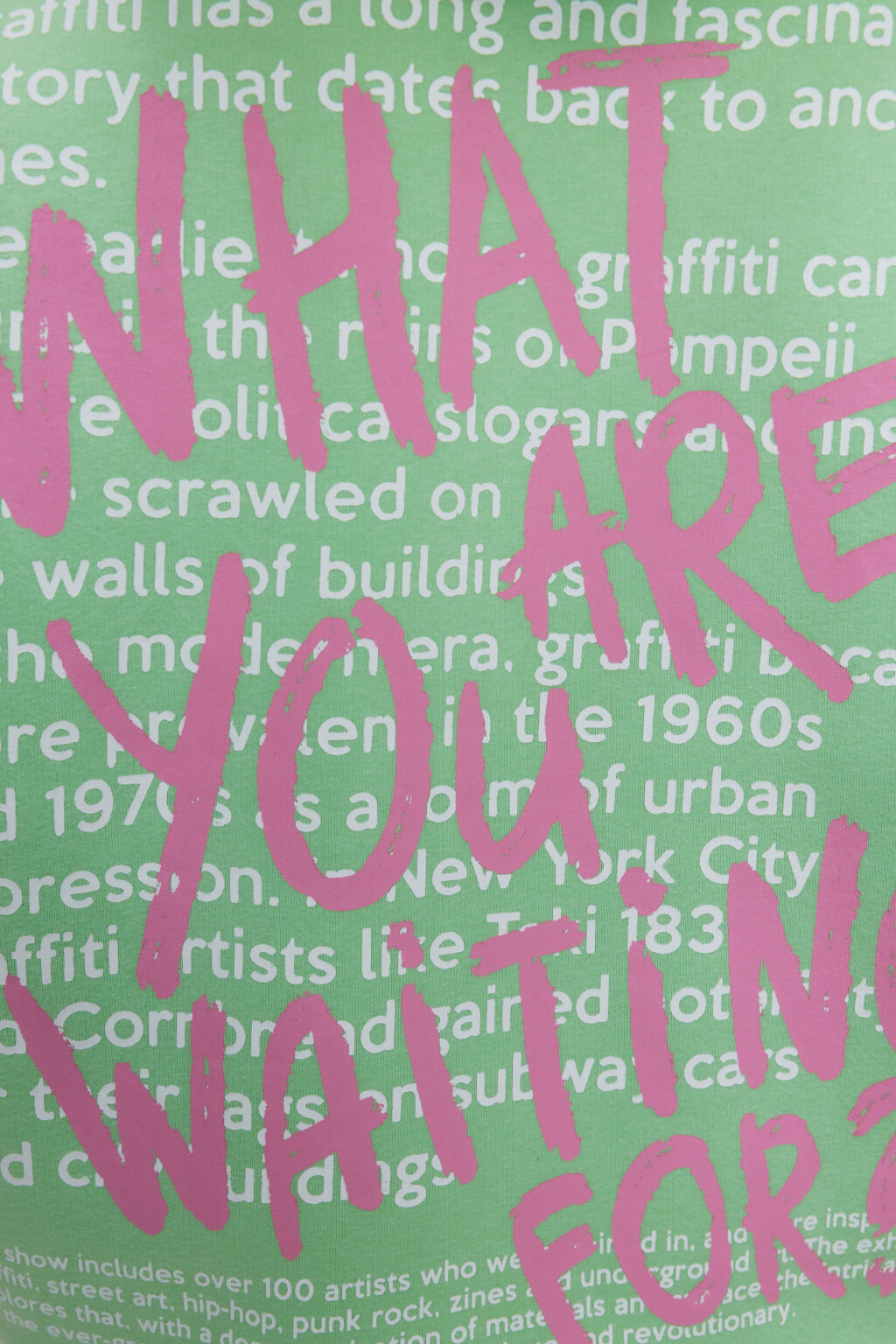 Худи oversize хлопковая утепленная с принтом - цвет зеленый - 7