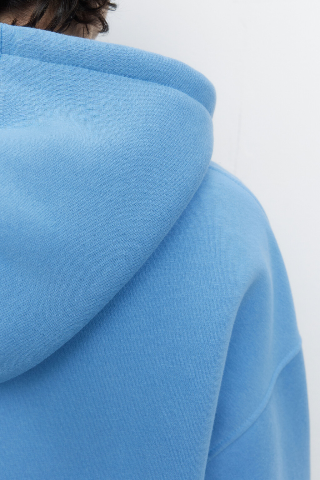 Худи oversize утепленная с начесом и капюшоном - цвет голубой - 6