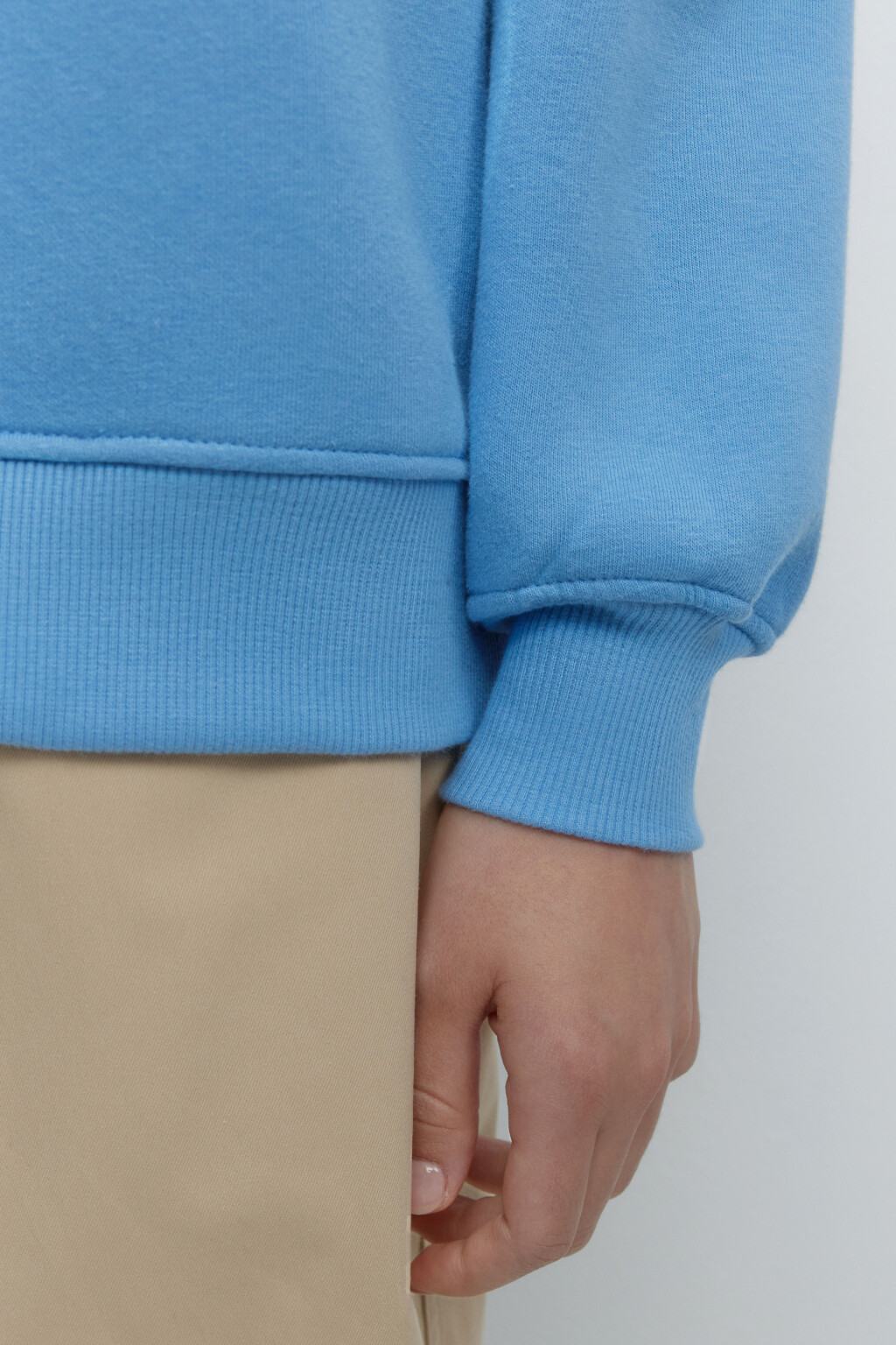 Худи oversize утепленная с начесом и капюшоном - цвет голубой - 7