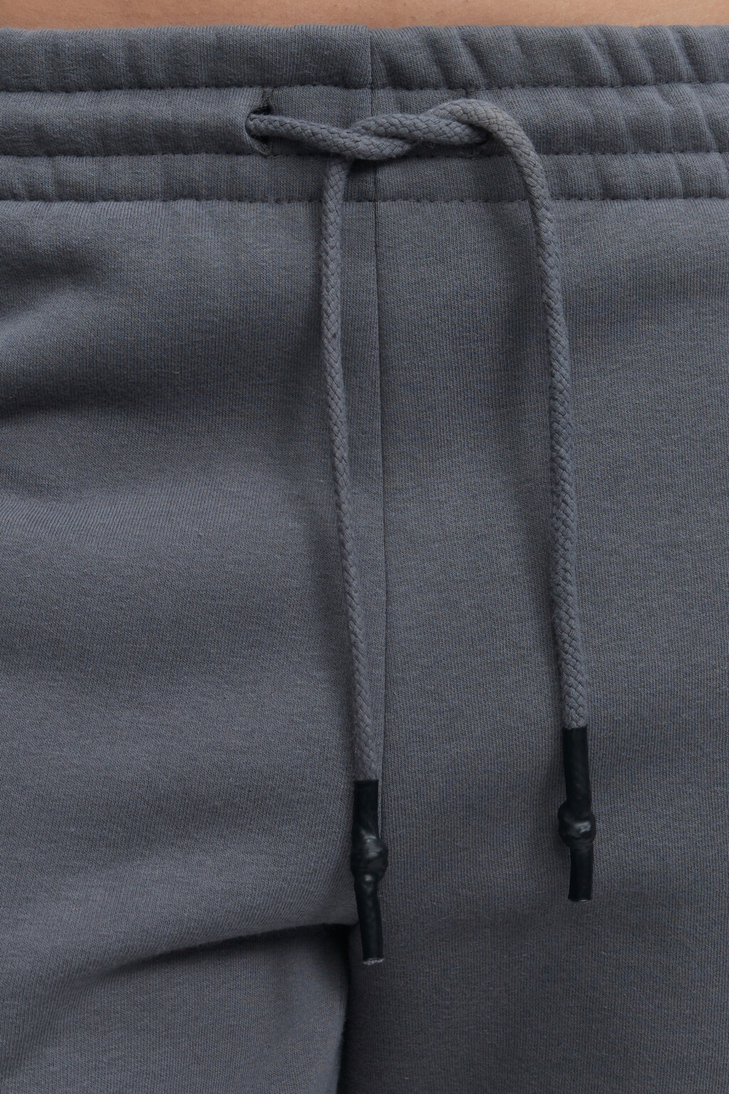 Брюки-джоггеры хлопковые утепленные с начесом - цвет серый - 5
