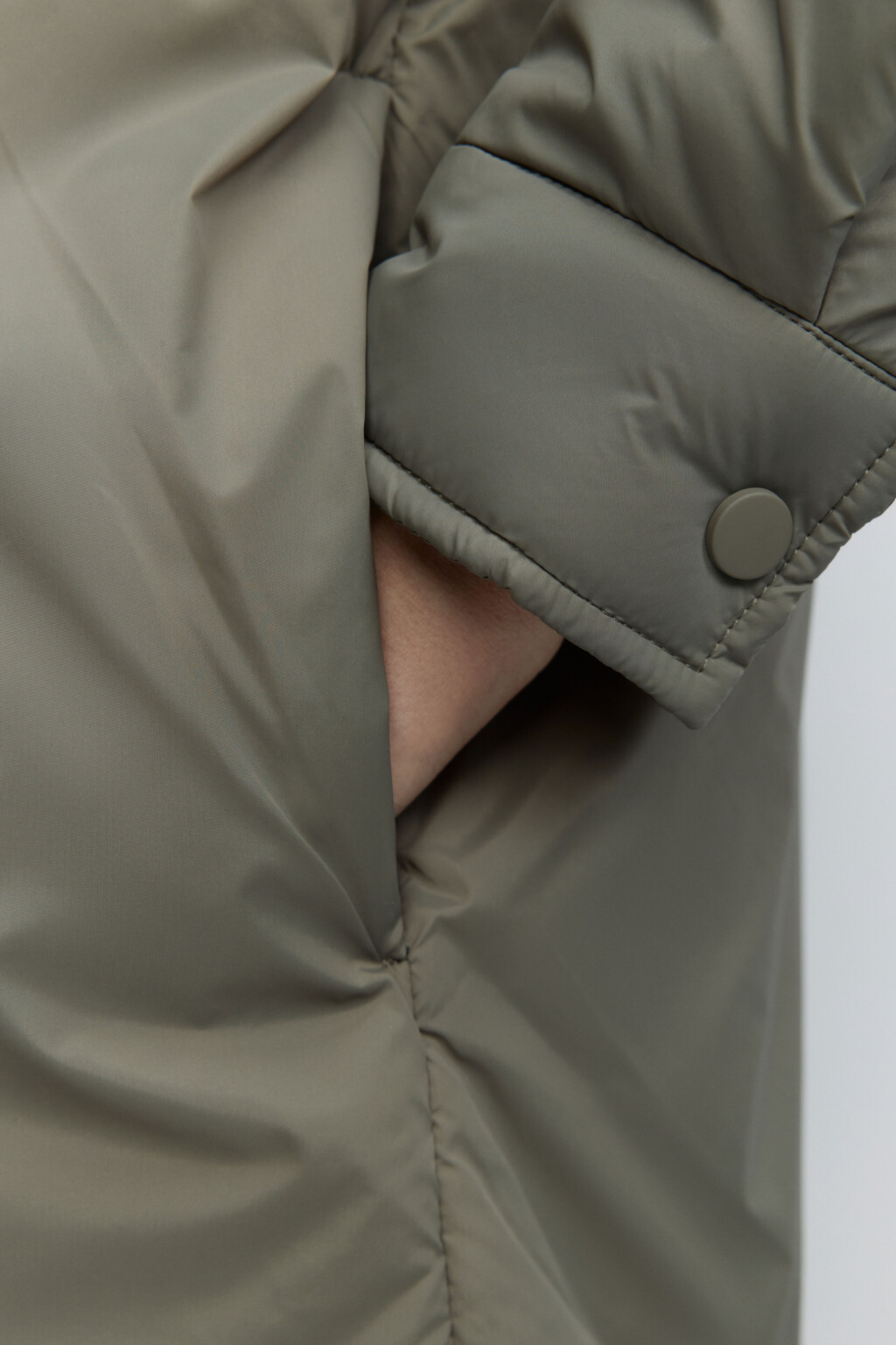 Куртка-рубашка oversize с капюшоном и карманами - цвет зеленый - 7