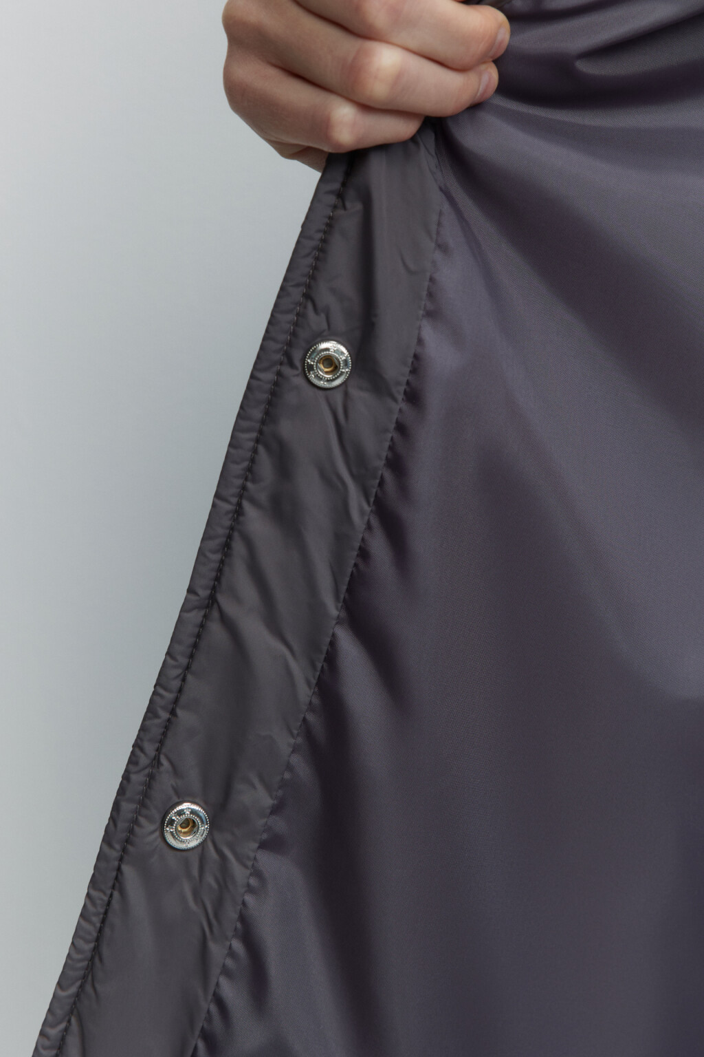 Куртка-рубашка oversize с капюшоном и карманами - цвет серый - 7