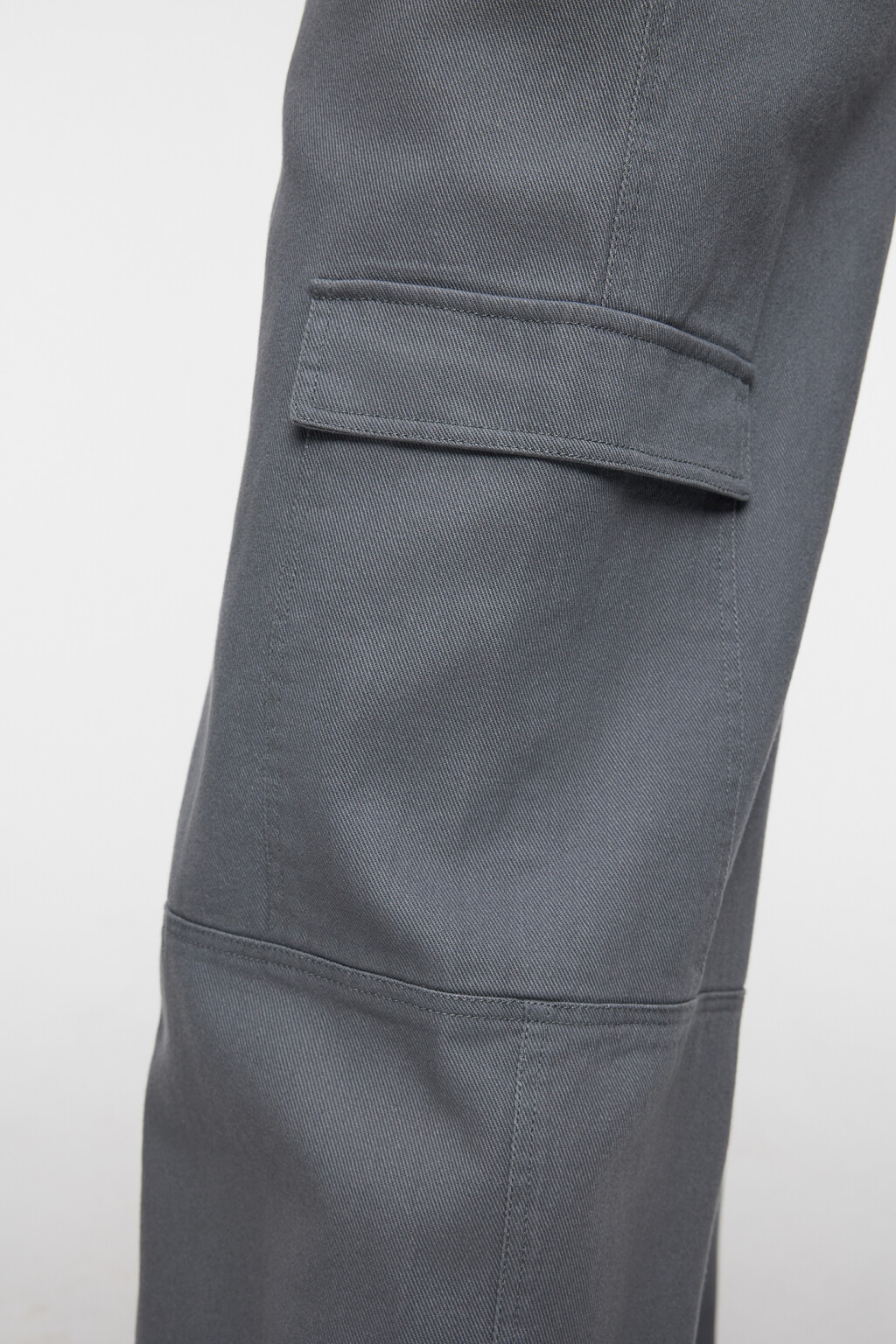 Брюки-парашюты широкие хлопковые с карманами карго - цвет серый - 6