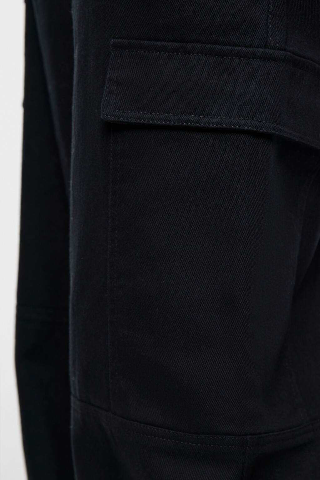 Брюки-парашюты широкие хлопковые с карманами карго - цвет черный - 6