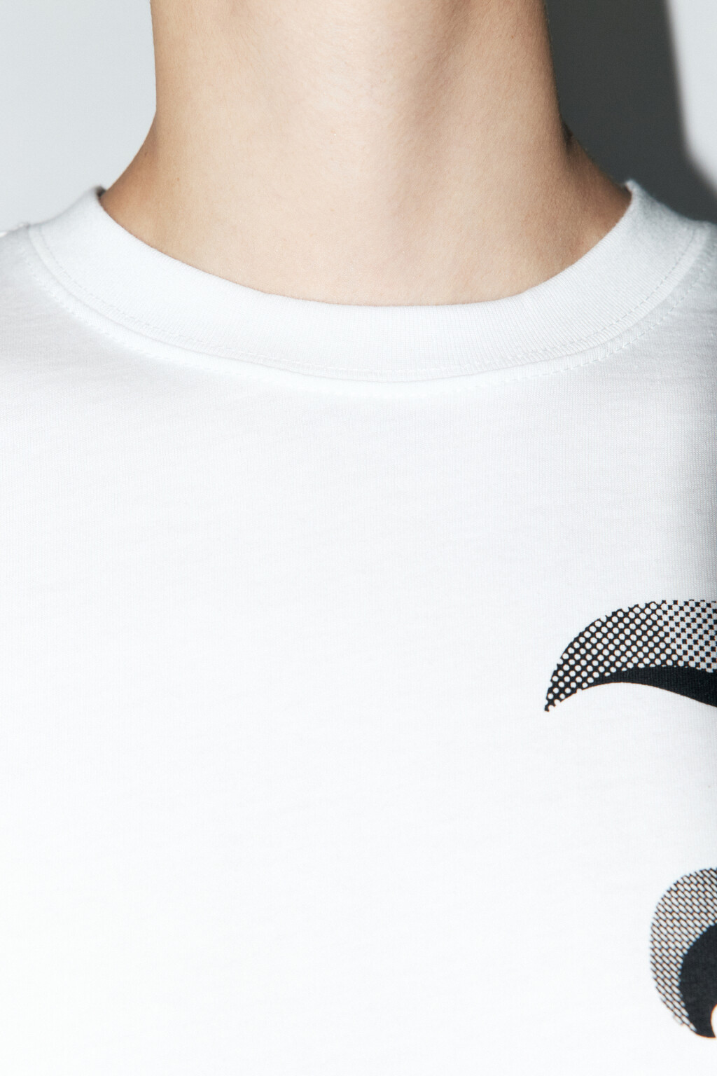 Футболка oversize хлопковая с принтом на груди - цвет белый - 5