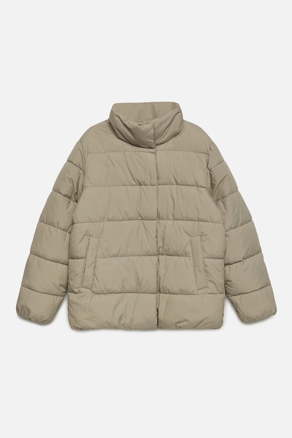 Куртка стеганая демисезонная с воротником-стойкой - цвет коричневый - 8