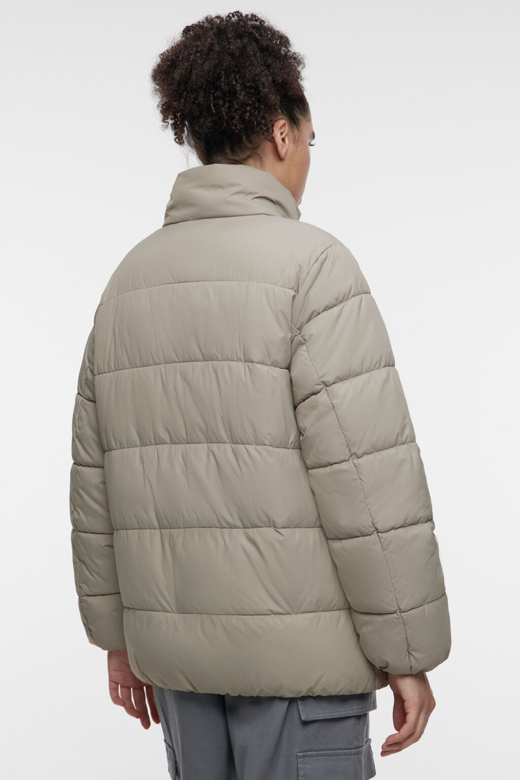 Куртка стеганая демисезонная с воротником-стойкой - цвет коричневый - 3