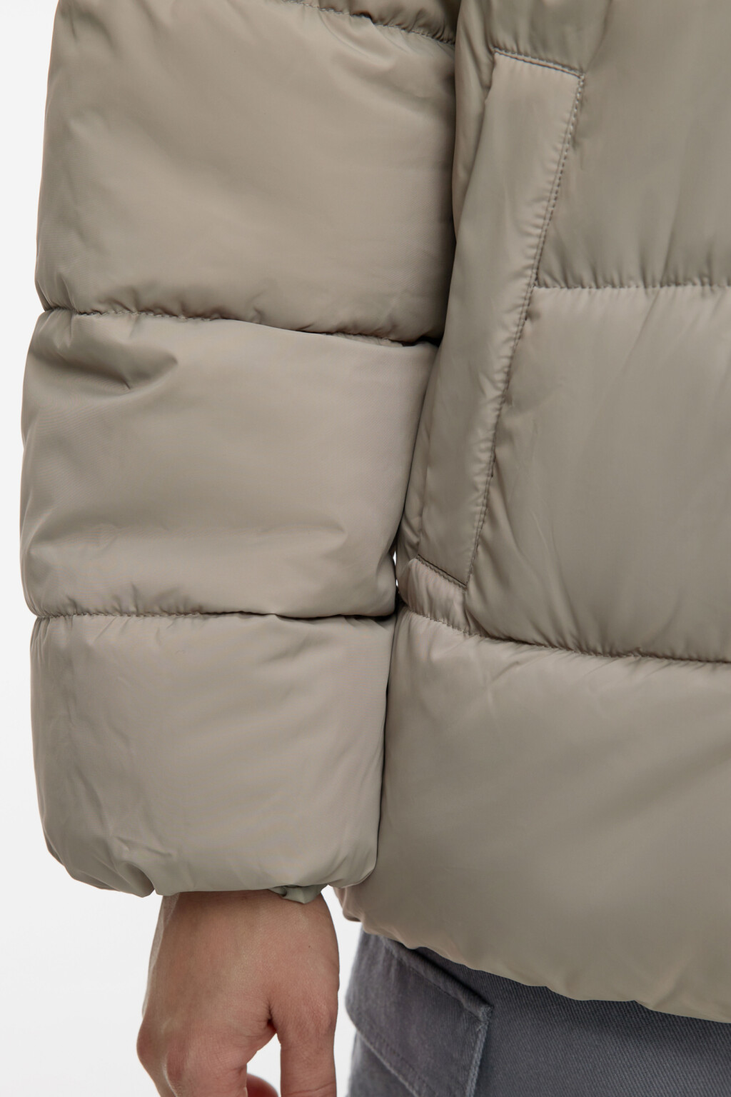 Куртка стеганая демисезонная с воротником-стойкой - цвет коричневый - 6