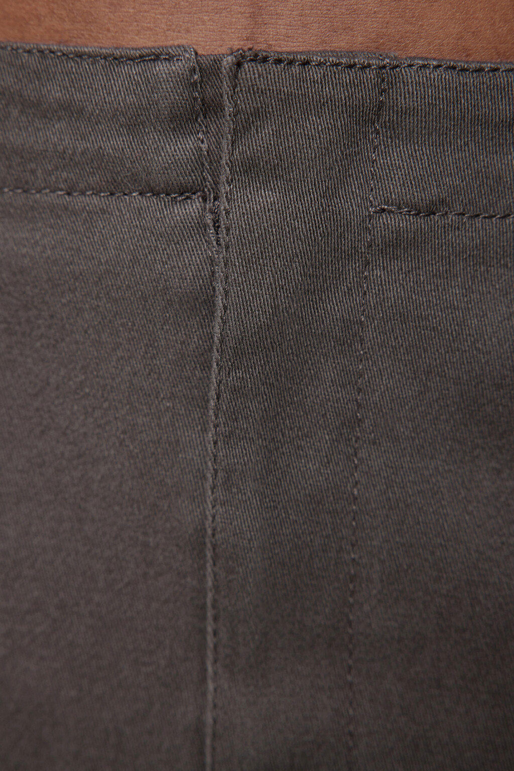 Юбка-парашют миди хлопковая на низкой посадке - цвет серый - 5