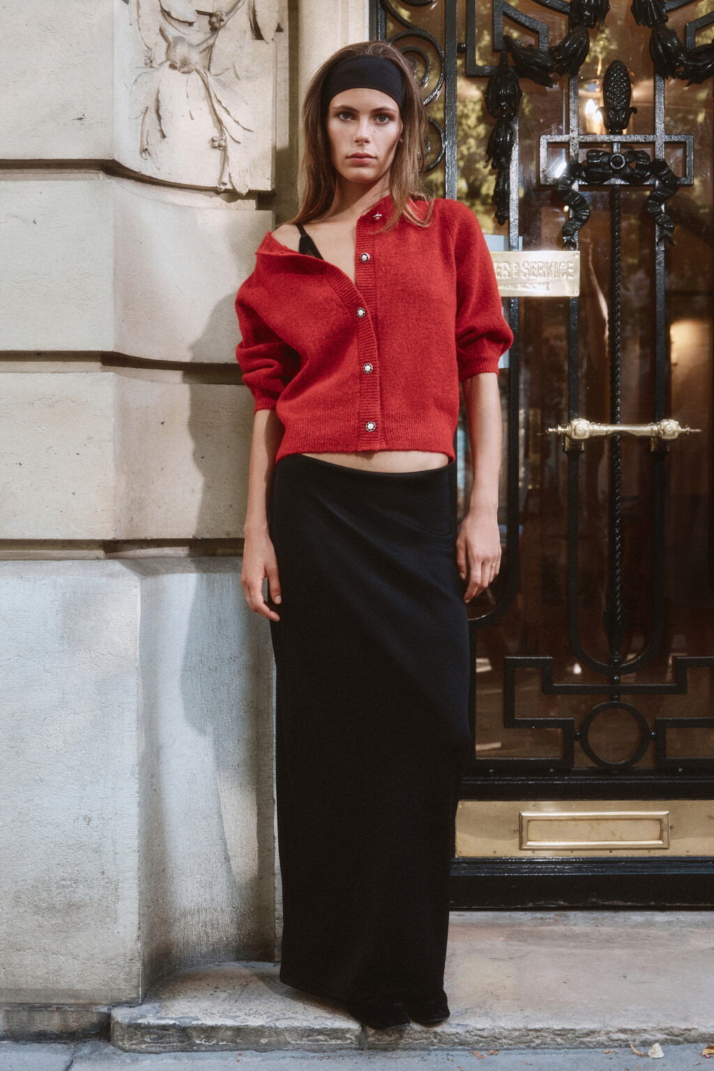 Юбка-чулок макси облегающая со средней посадкой - цвет черный - 8