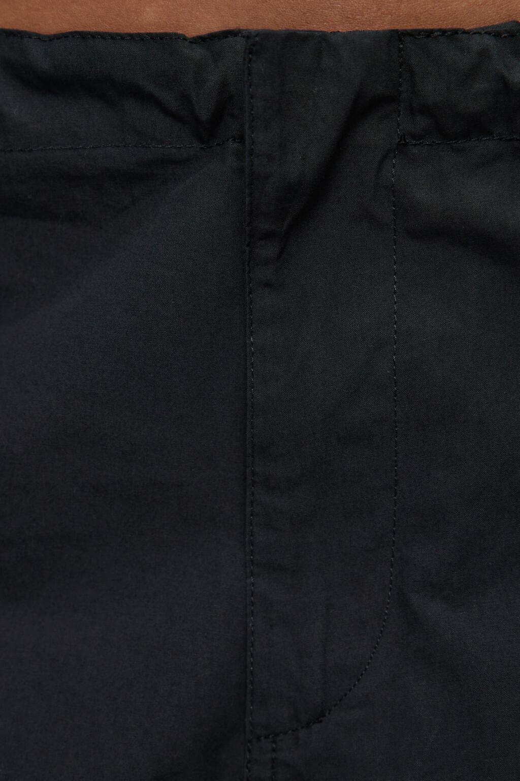 Брюки-парашюты хлопковые с утяжками на поясе и манжетах - цвет черный - 5