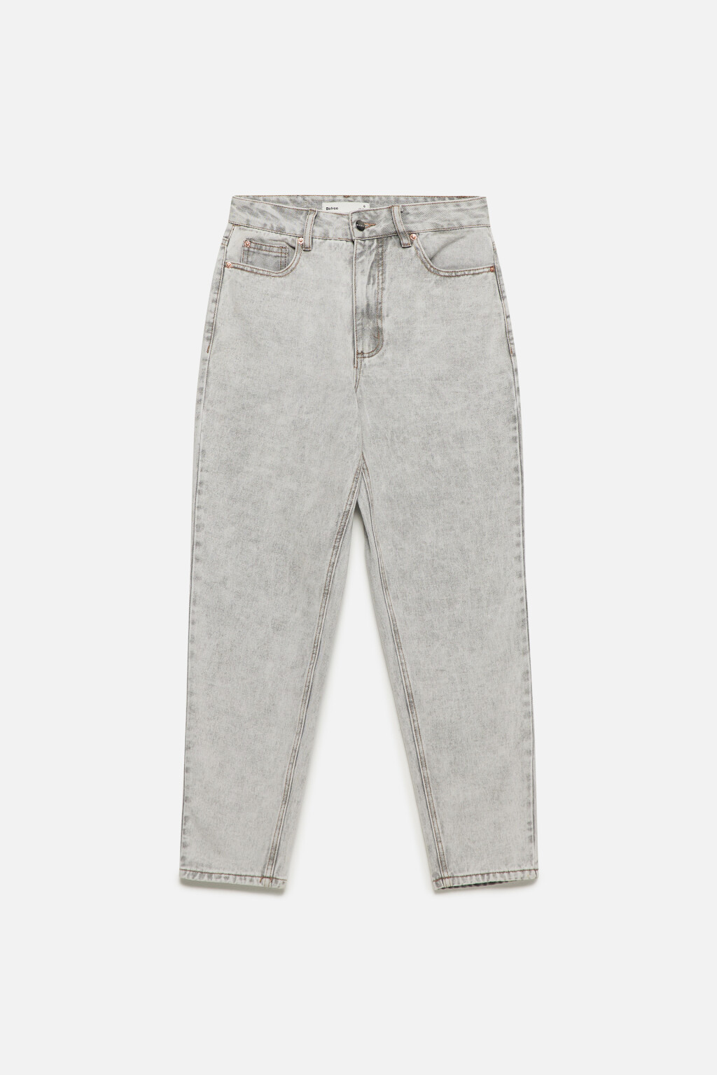 Джинсы mom's классические с высокой посадкой - цвет серый - 8