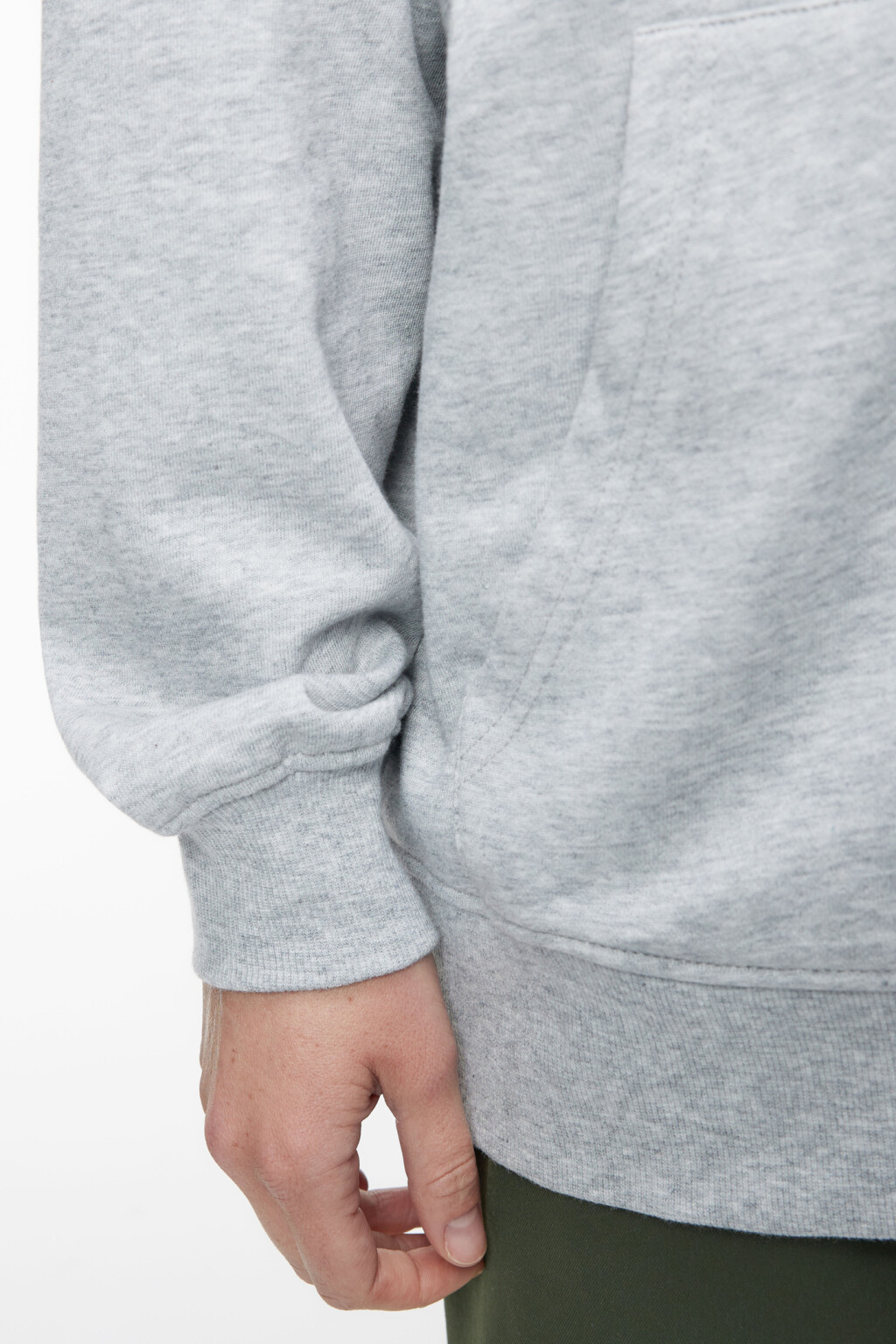 Худи oversize из футера на молнии с капюшоном - цвет серый - 6