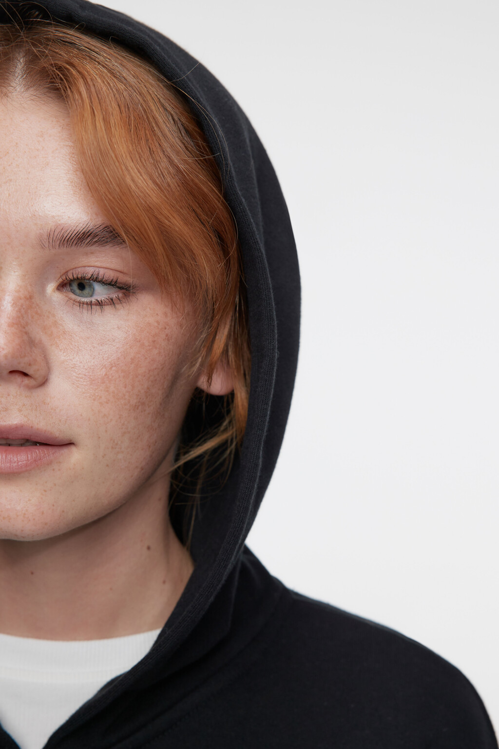 Худи oversize из футера на молнии с капюшоном - цвет черный - 7