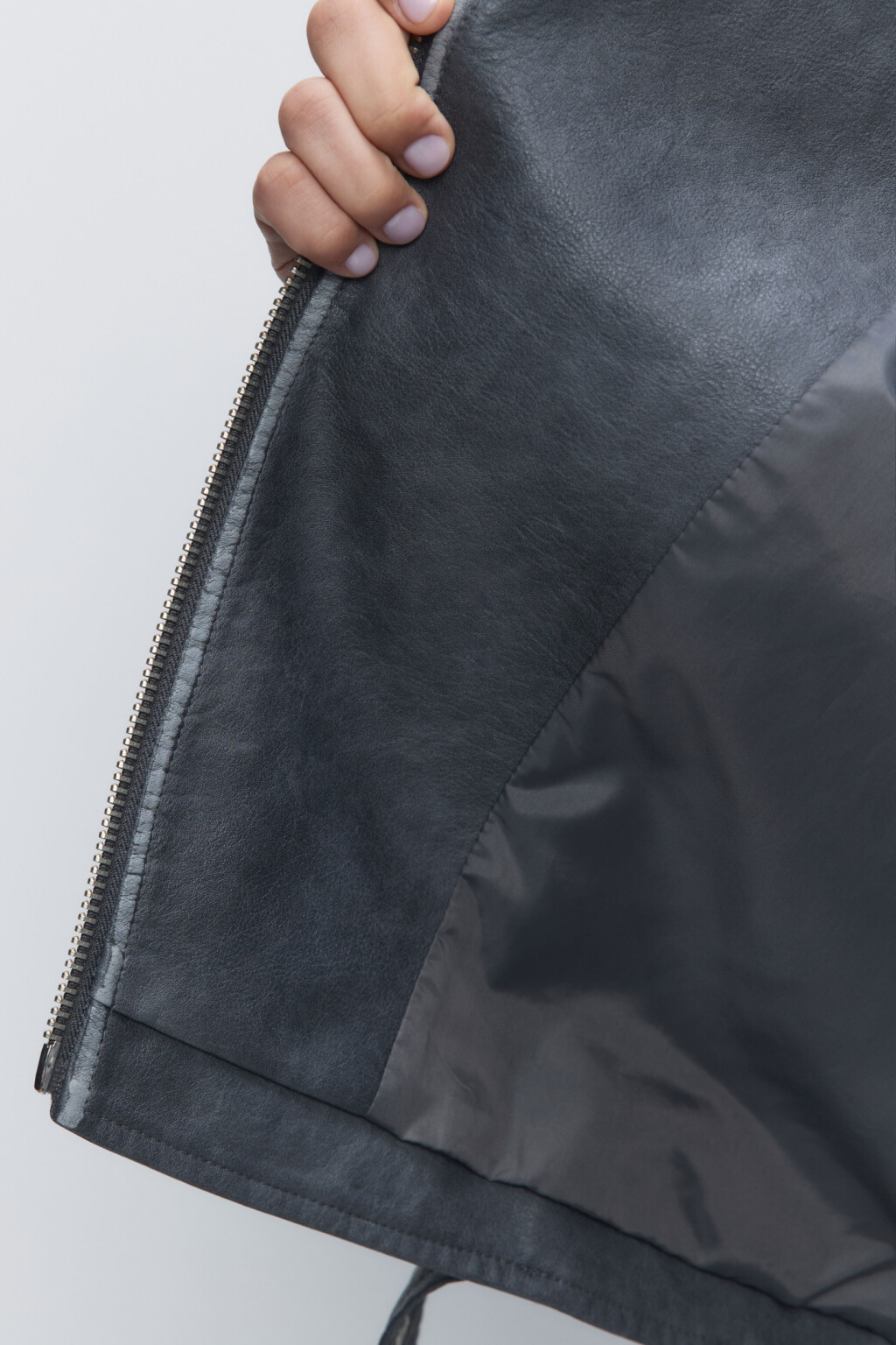 Куртка-косуха oversize с состаренным эффектом - цвет серый - 7