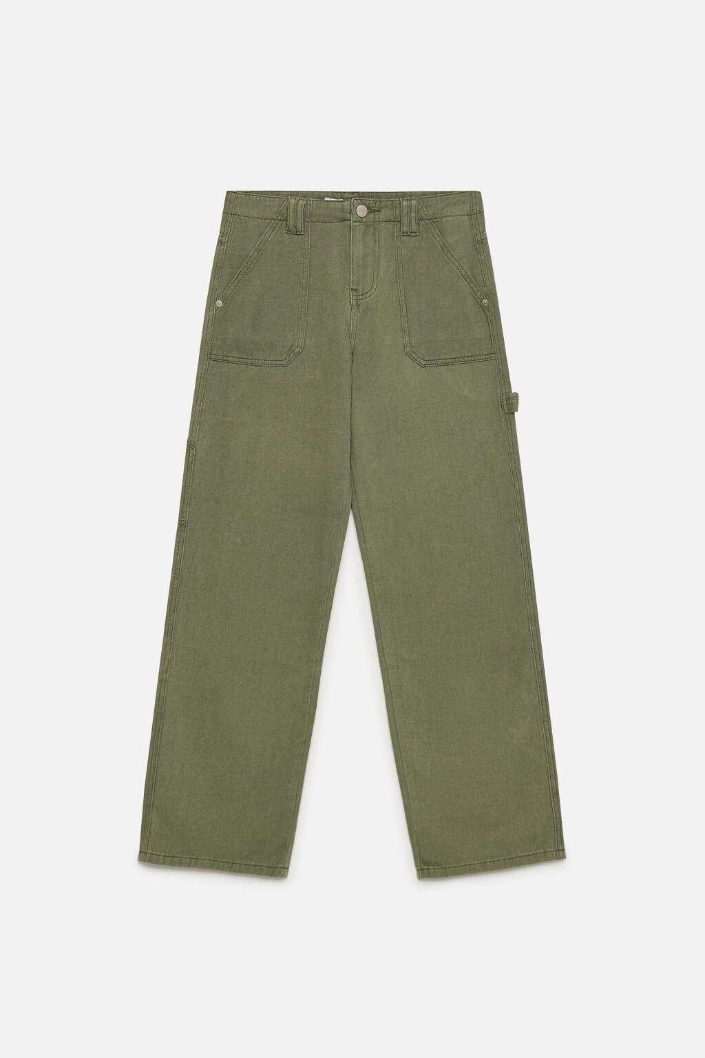 Джинсы carpenter широкие с накладными карманами - цвет зеленый - 8
