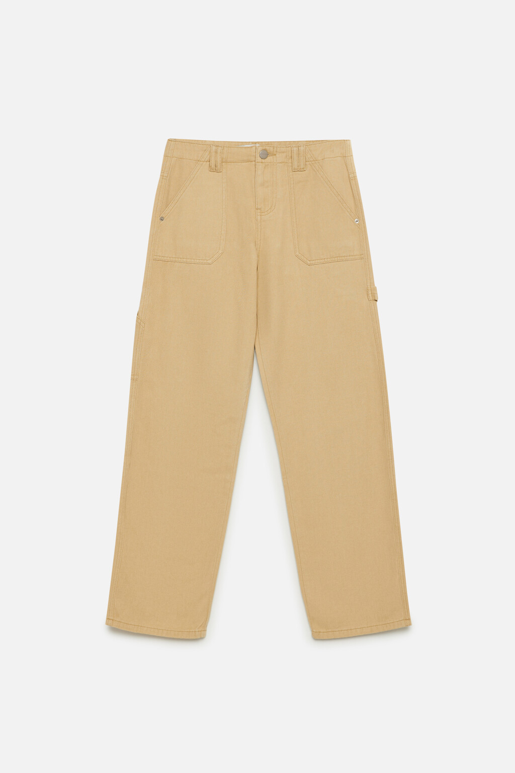 Джинсы carpenter широкие с накладными карманами - цвет бежевый - 7