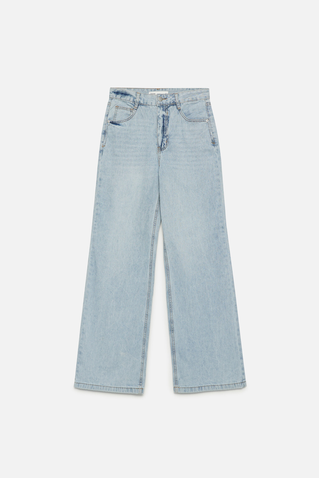 Джинсы wide широкие с заниженной посадкой - цвет голубой - 7