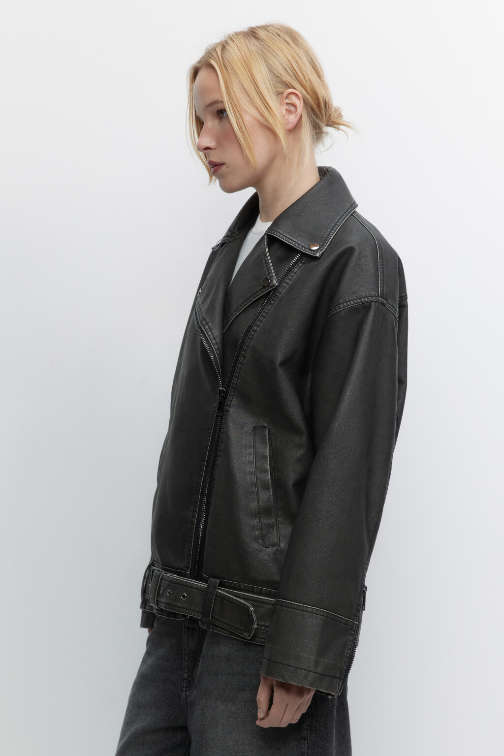 Куртка-косуха с состаренным эффектом - цвет мультиколор - 5