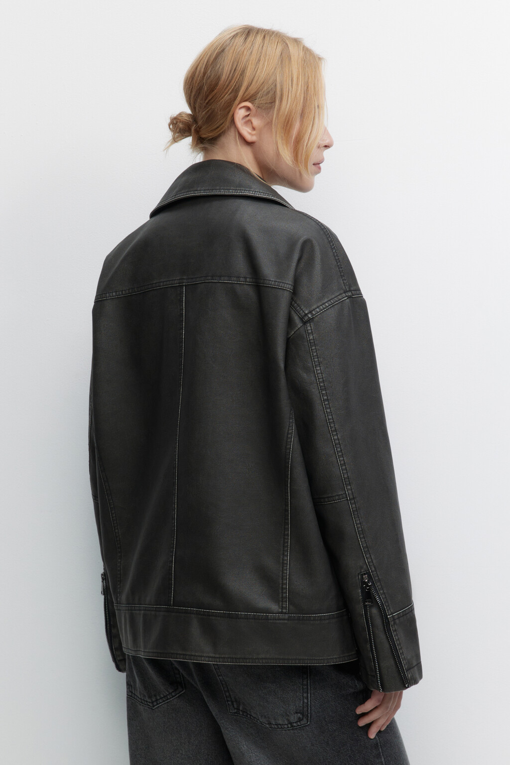 Куртка-косуха с состаренным эффектом - цвет мультиколор - 6