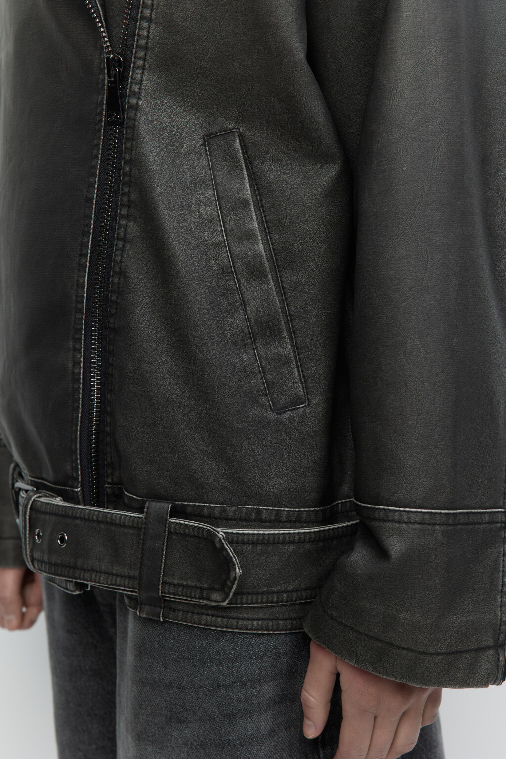 Куртка-косуха с состаренным эффектом - цвет мультиколор - 7