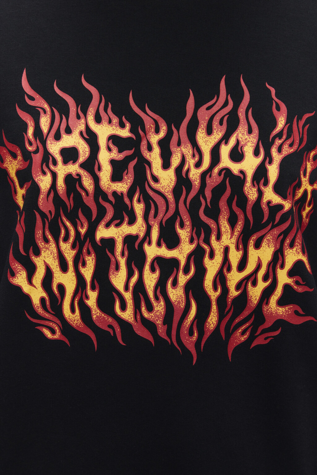 Худи oversize хлопковая с капюшоном и принтом - цвет черный - 5