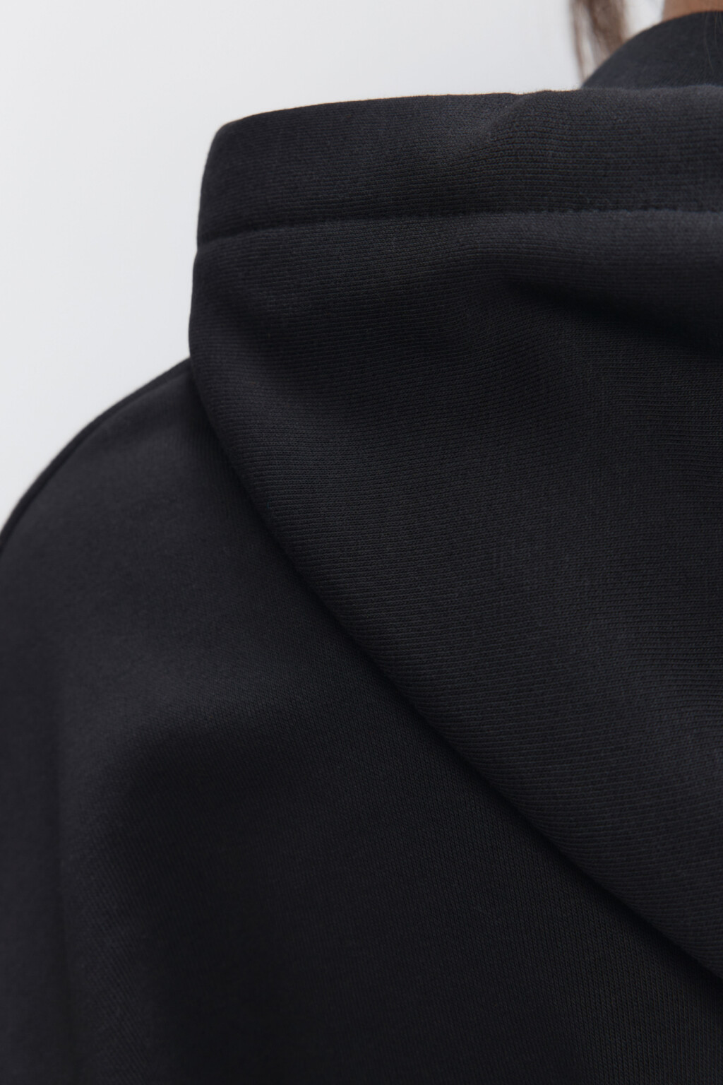 Худи oversize хлопковая с капюшоном и принтом - цвет черный - 7