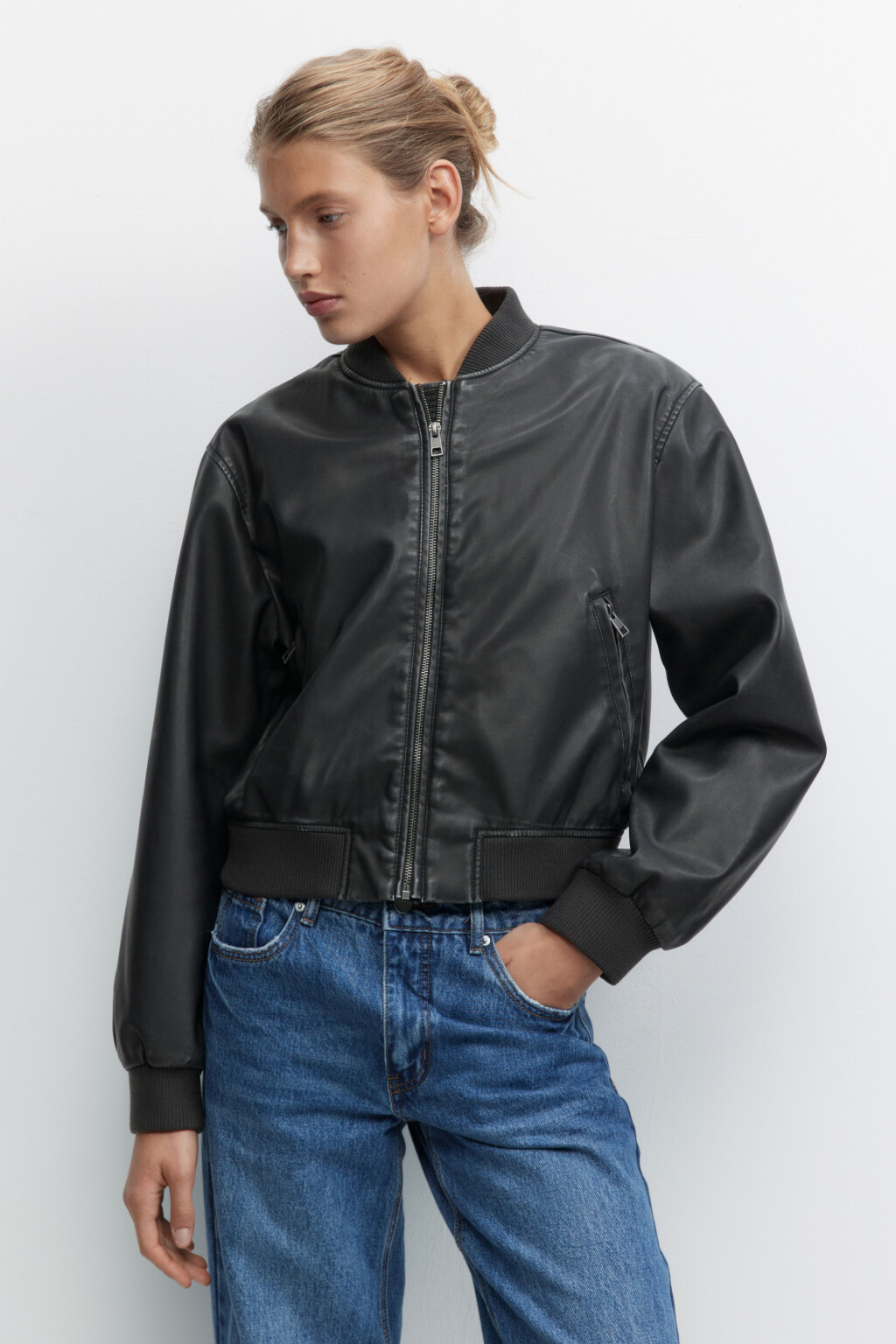 Куртка-бомбер с состаренным эффектом - цвет мультиколор - 3