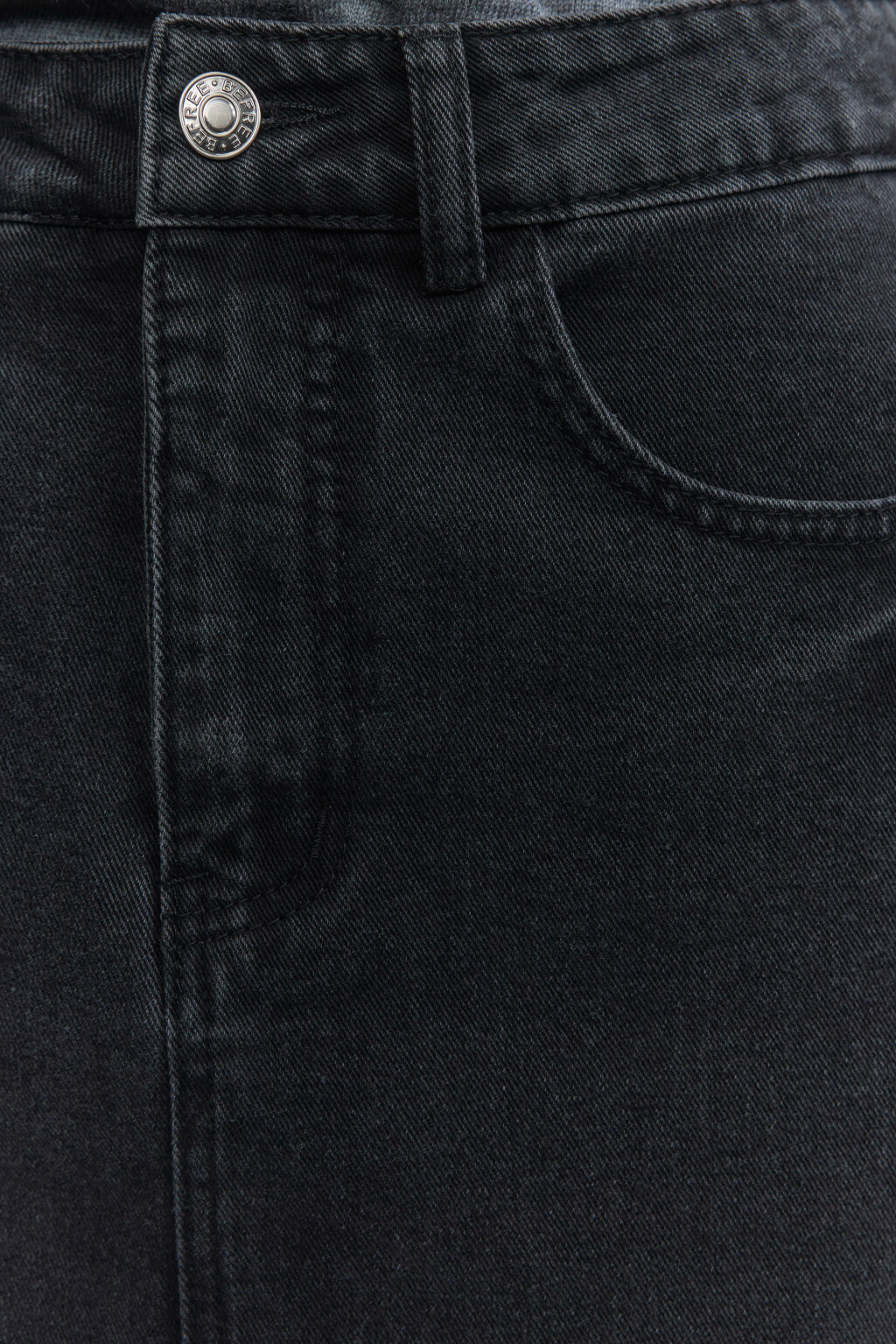 Юбка-карандаш до колена джинсовая с высокой посадкой - цвет серый - 6