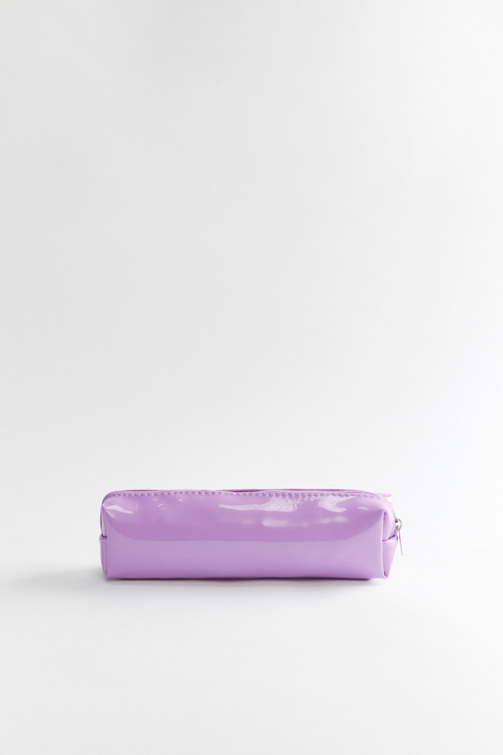 Пенал лакированный на молнии - цвет сиреневый - 1