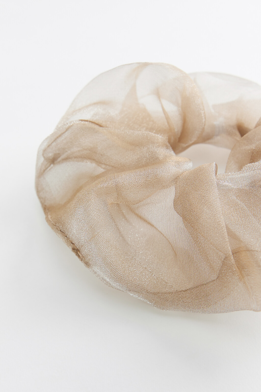 Резинка для волос из полупрозрачной органзы - цвет бежевый - 2