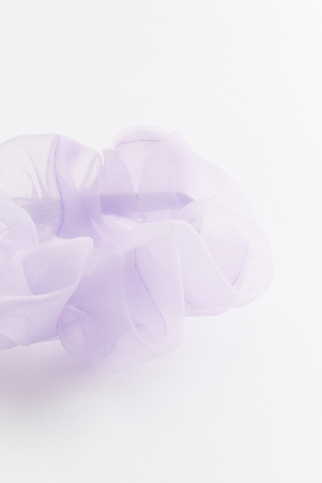Резинка для волос из полупрозрачной органзы - цвет сиреневый - 2