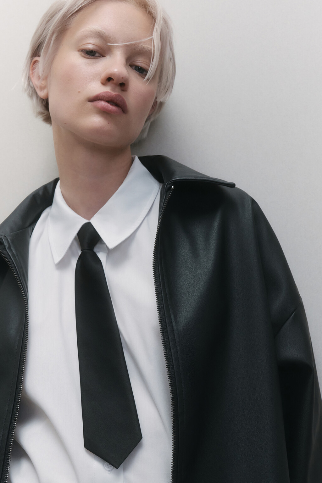 Галстук текстильный с завязанным узлом - цвет черный - 3