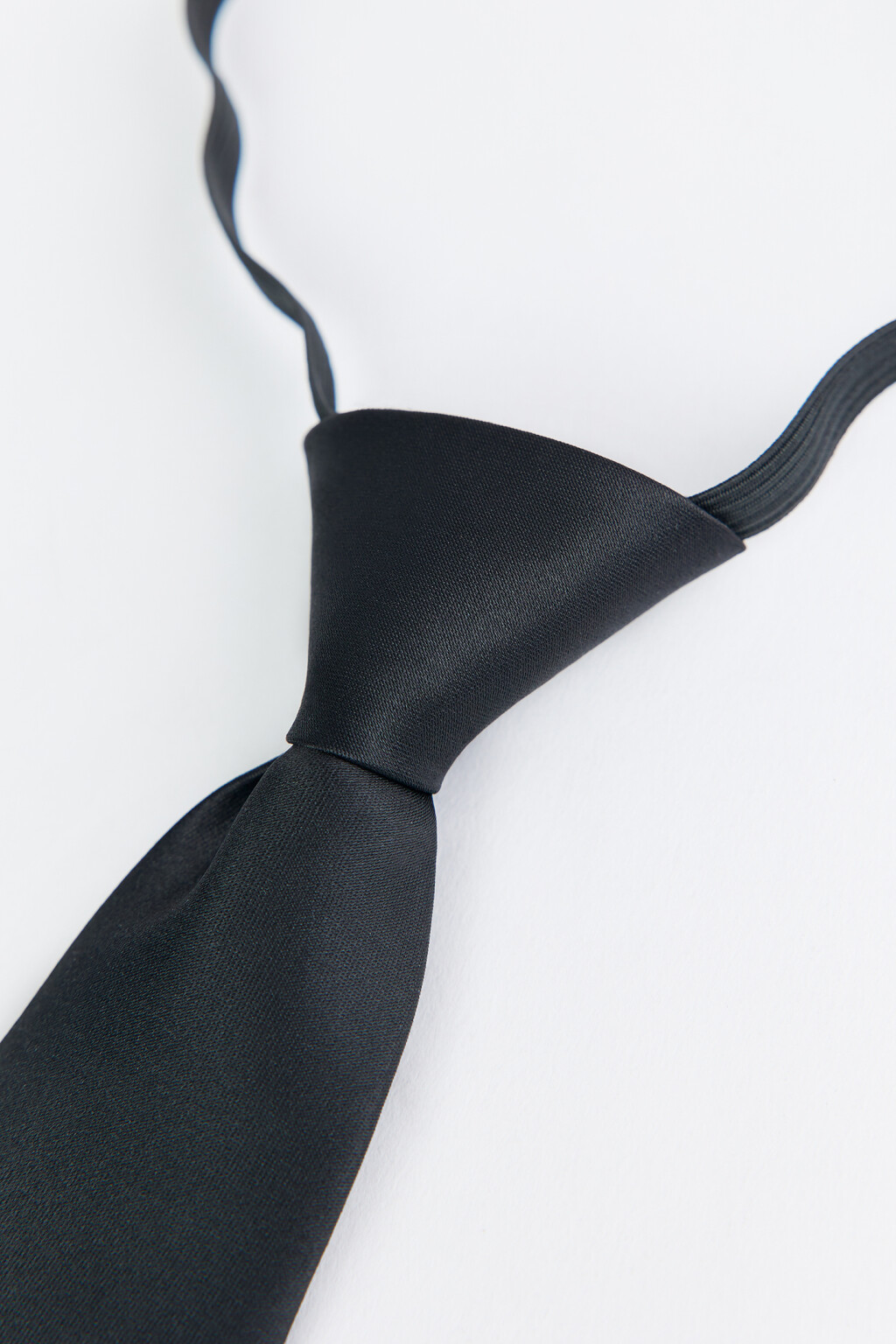Галстук текстильный с завязанным узлом - цвет черный - 2