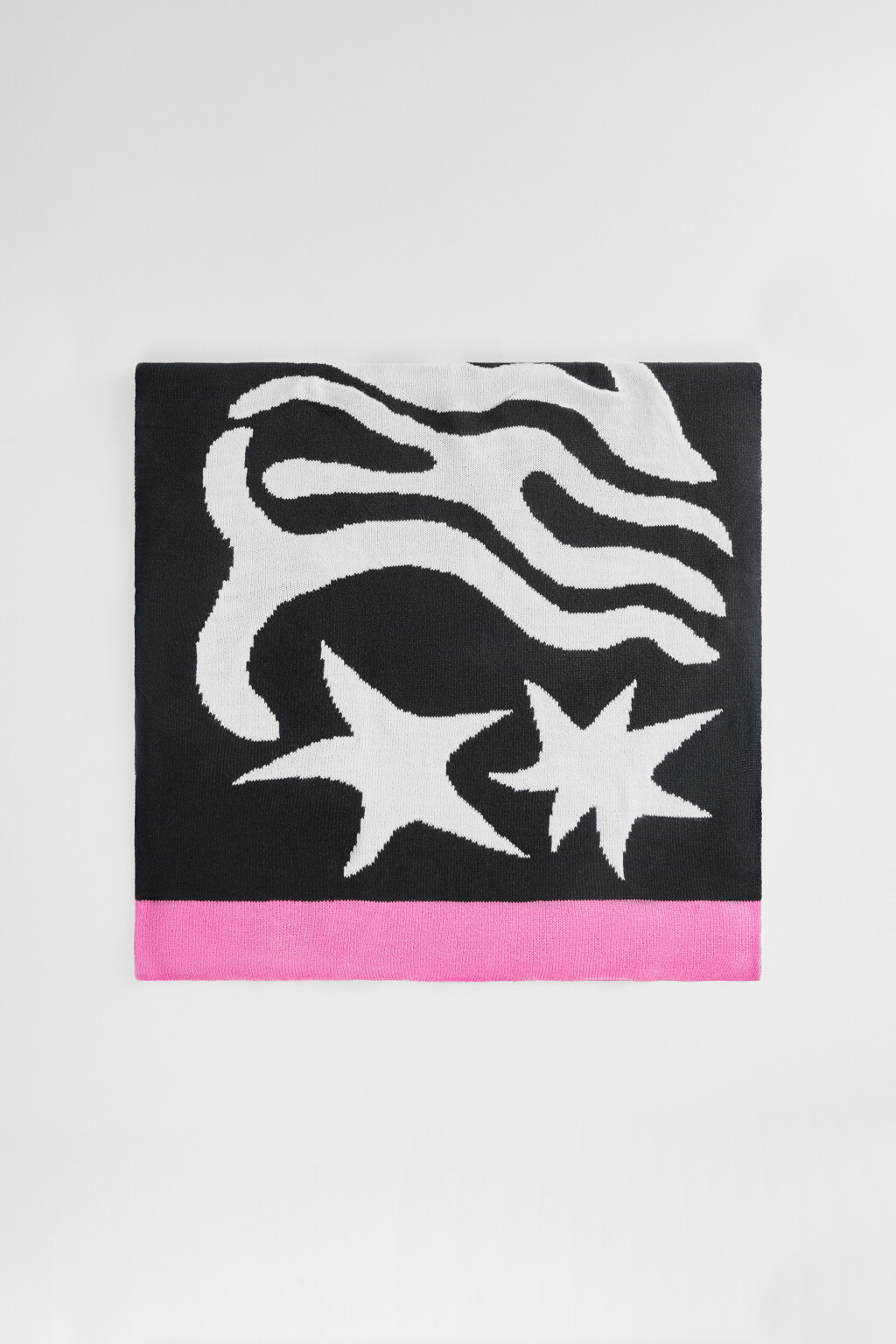 Шарф тонкой вязки с принтом-надписью - цвет мультиколор - 1