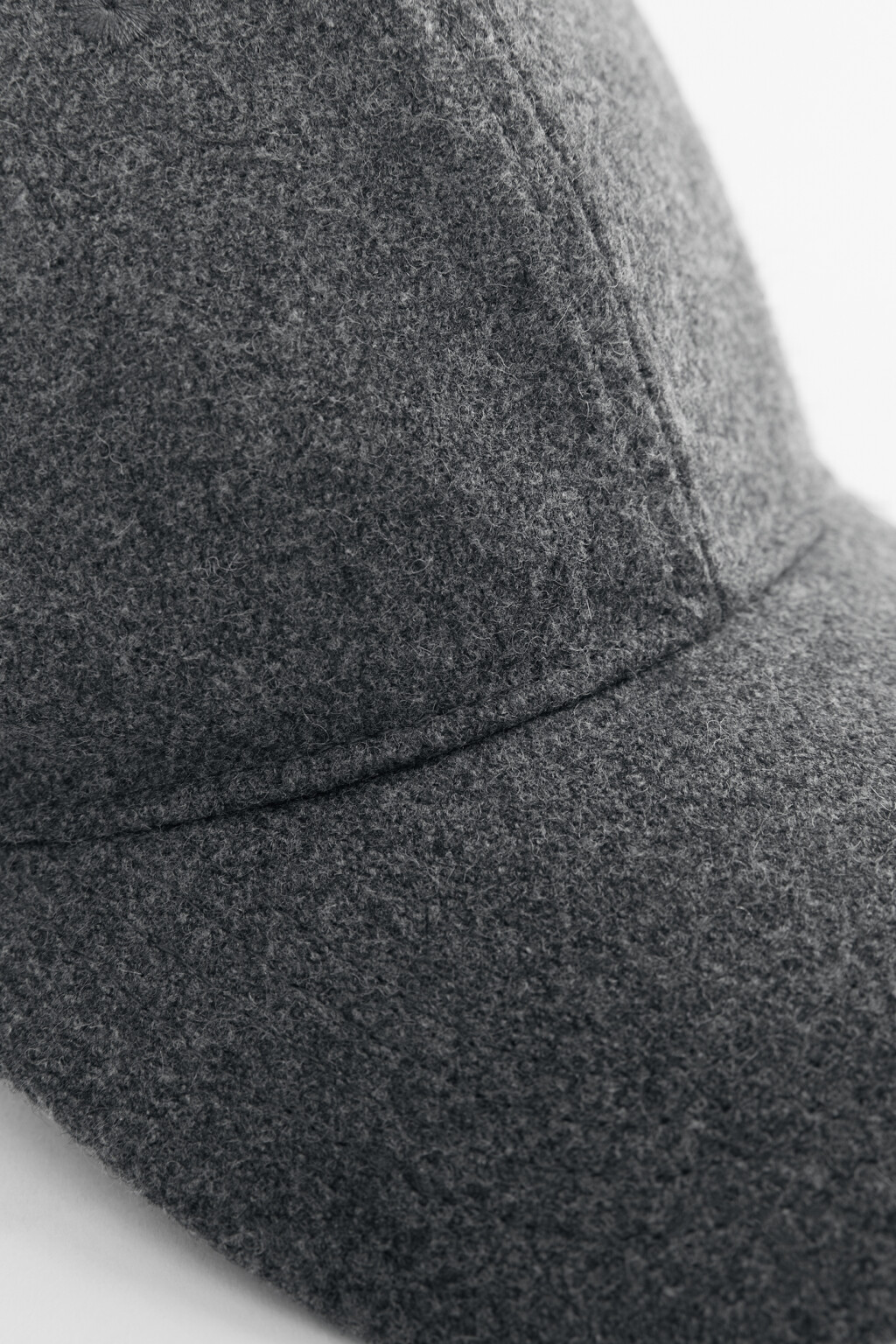 Бейсболка теплая однотонная с длинным козырьком - цвет серый - 3