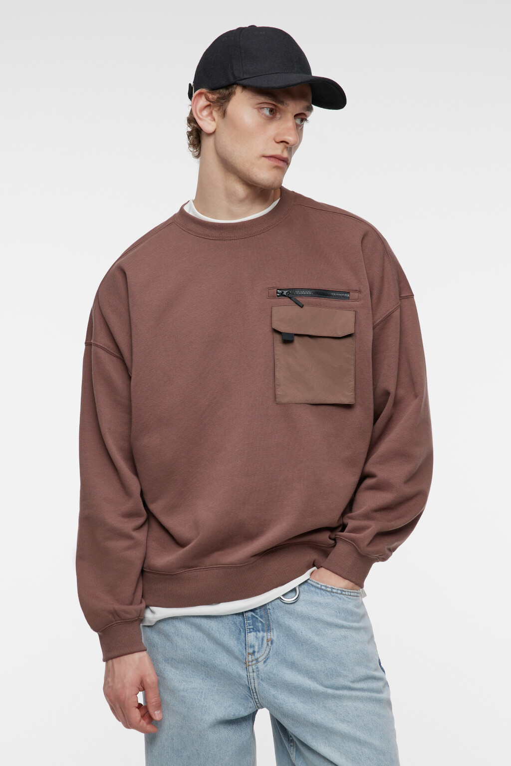 Бейсболка теплая однотонная с длинным козырьком - цвет черный - 3