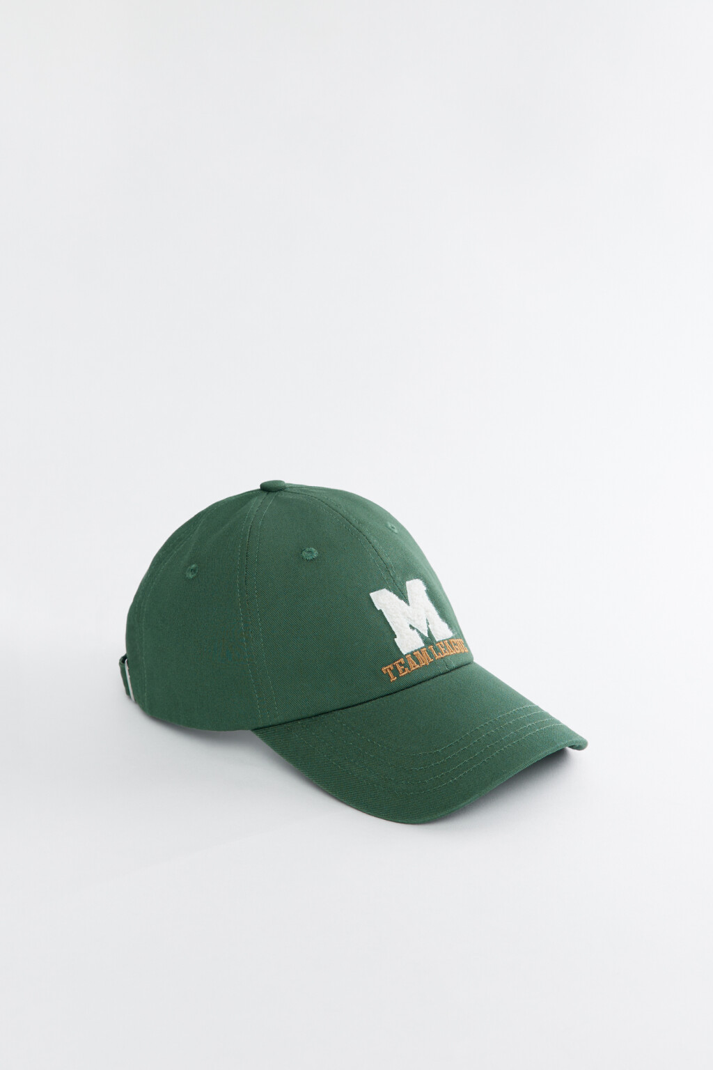 Бейсболка хлопковая с принтом в университетском стиле - цвет зеленый - 2