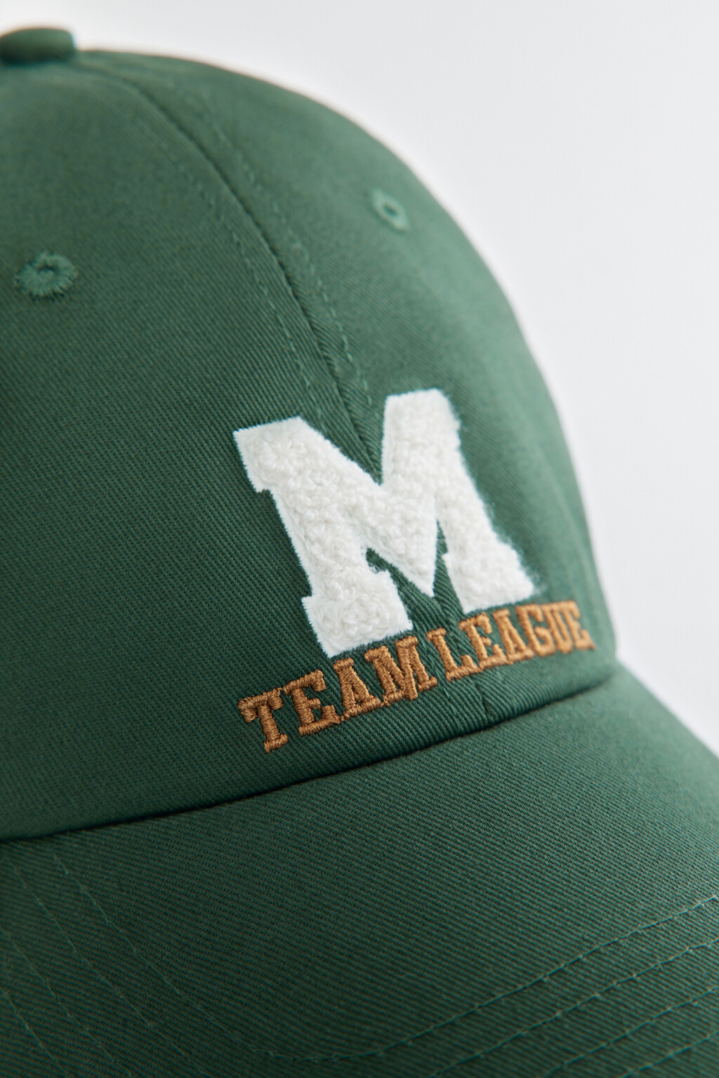 Бейсболка хлопковая с принтом в университетском стиле - цвет зеленый - 3