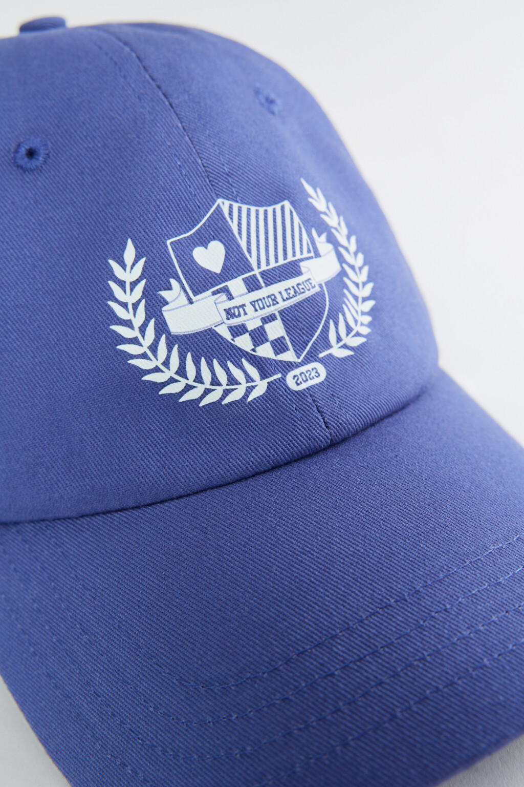 Бейсболка хлопковая с принтом в университетском стиле - цвет синий - 3