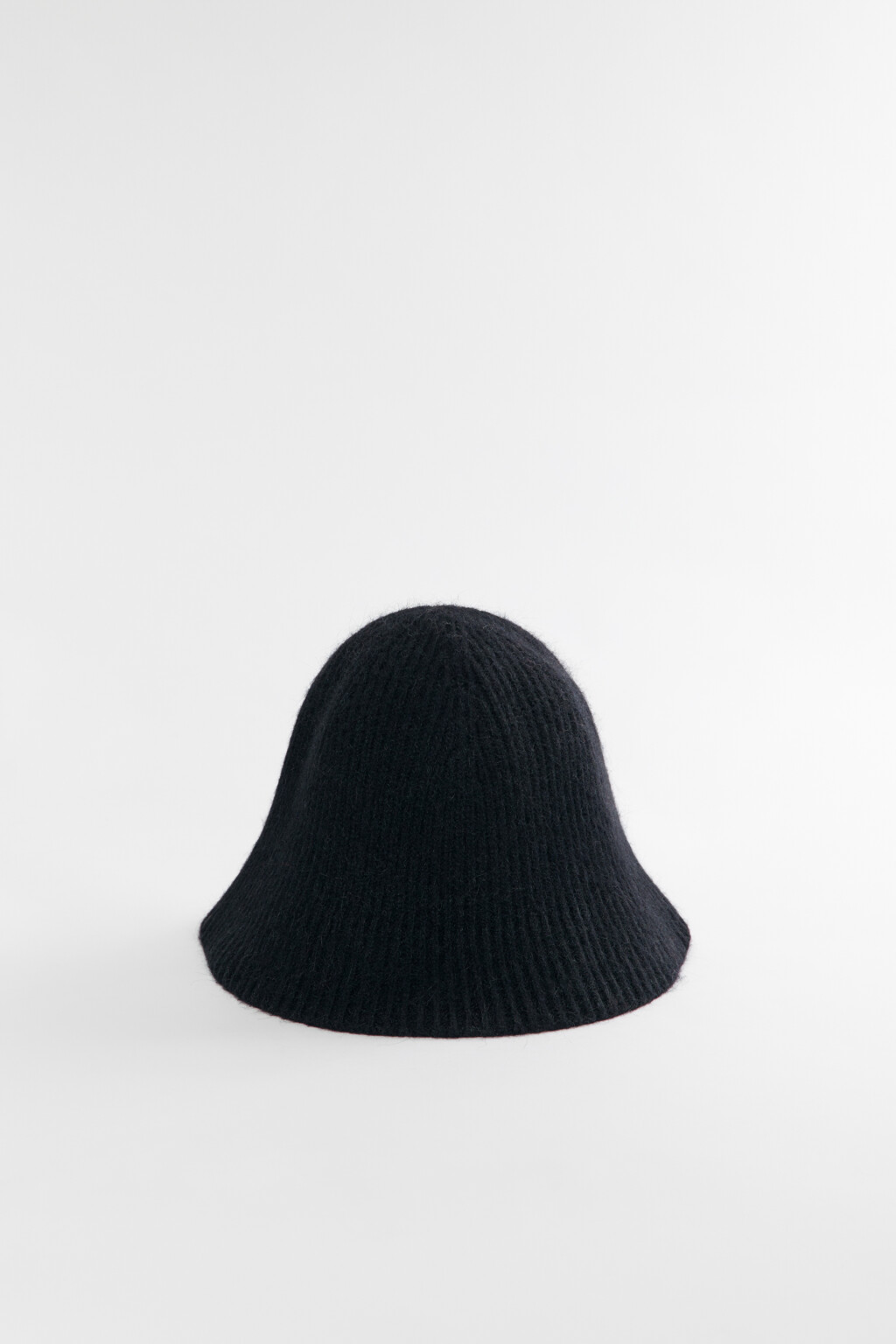 Панама высокая вязаная из кроличьей шерсти - цвет черный - 4