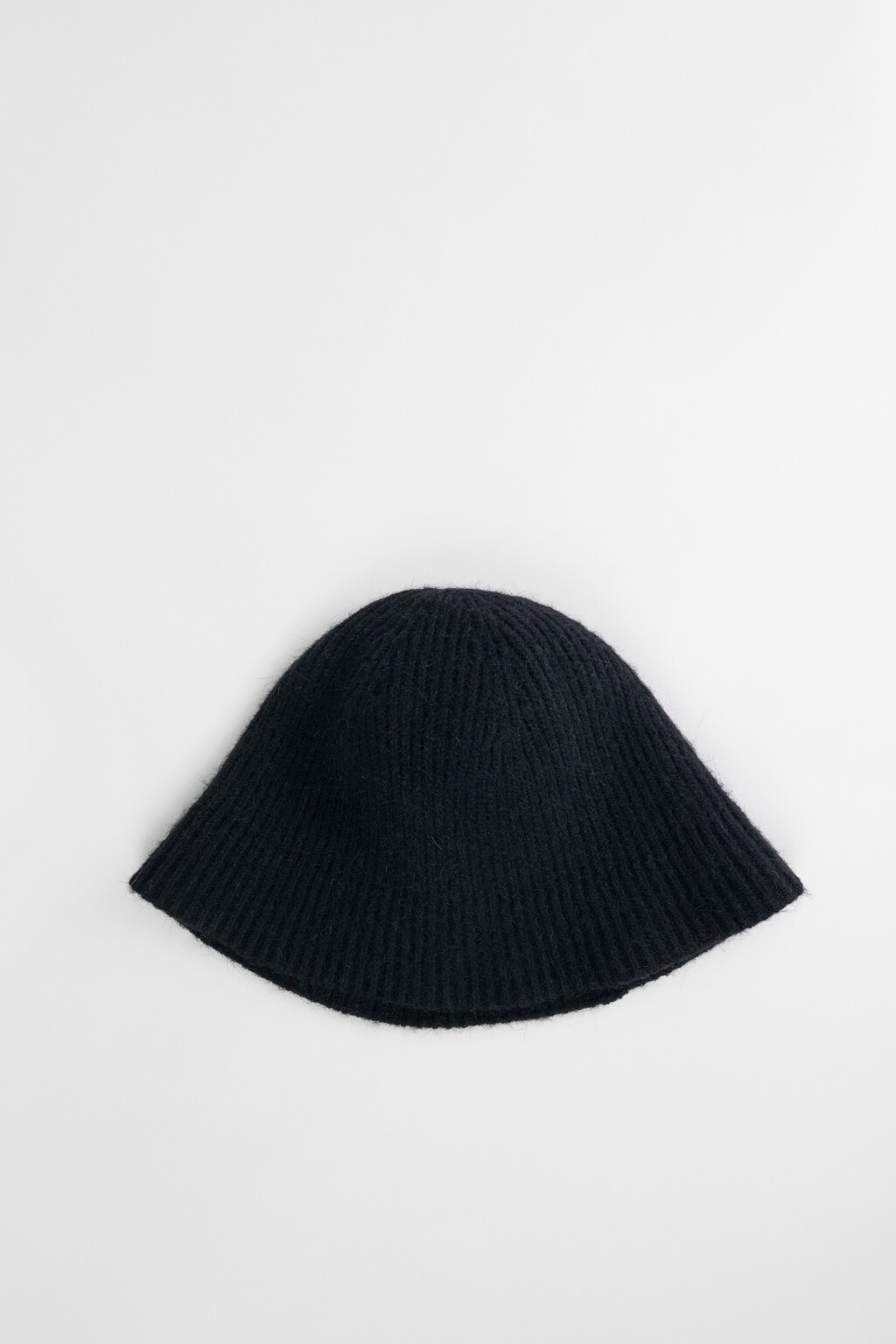 Панама высокая вязаная из кроличьей шерсти - цвет черный - 3
