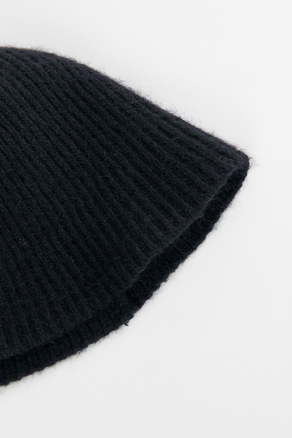 Панама высокая вязаная из кроличьей шерсти - цвет черный - 5