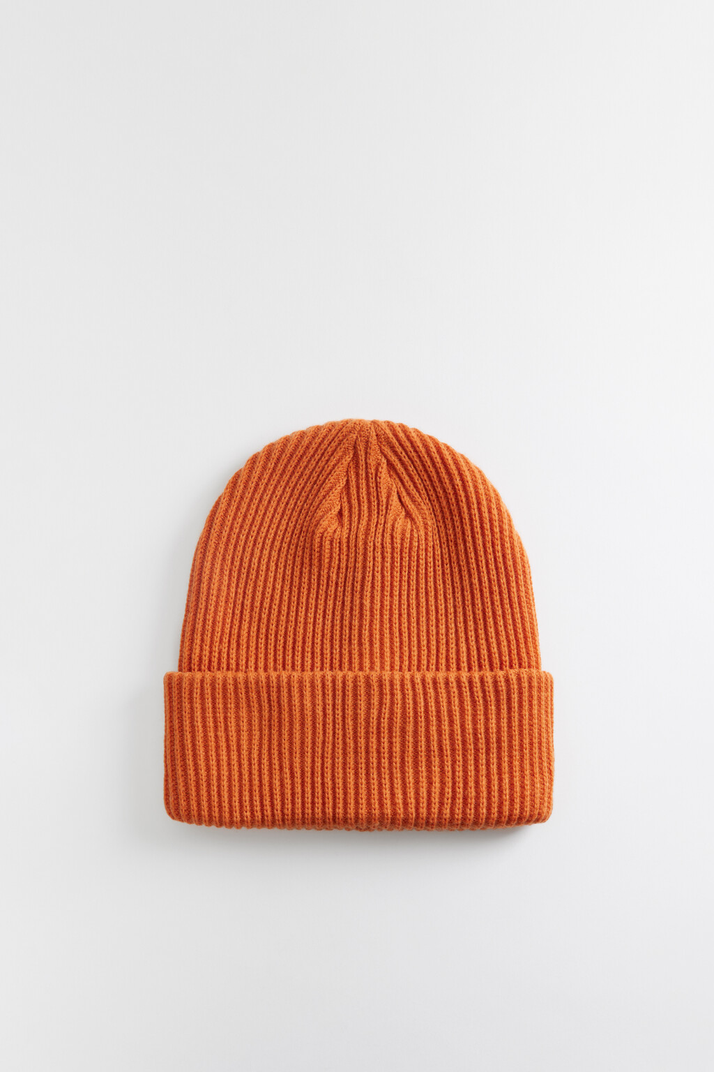 Шапка-бини вязаная из переработанного полиэстера - цвет оранжевый - 1
