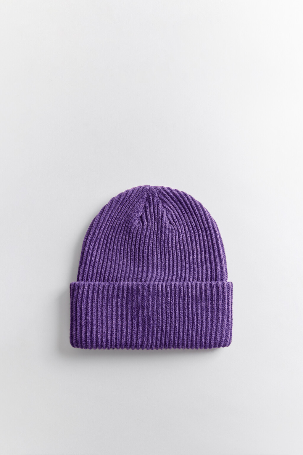 Шапка-бини вязаная из переработанного полиэстера - цвет фиолетовый - 3
